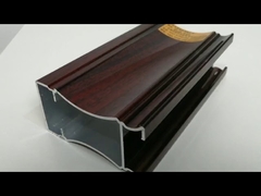 Heat Transfer Glossy Wood Surface Aluminium Door Profiles